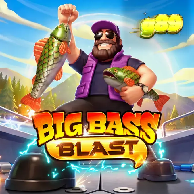 Interface vibrante e temática de pesca eletrificada do slot Big Bass Blast